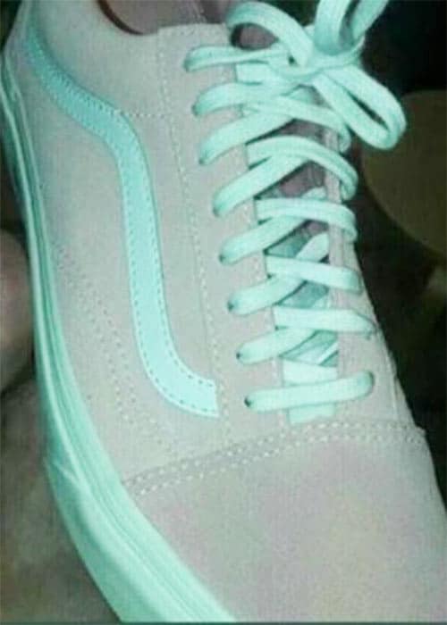 shoe illusion pink and white